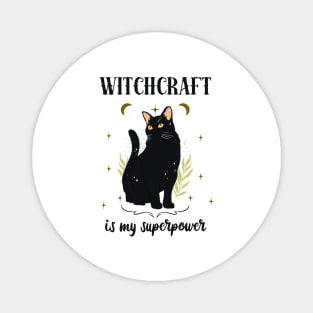 Witchcraft Black Cat Witch Wiccan Fun Magnet